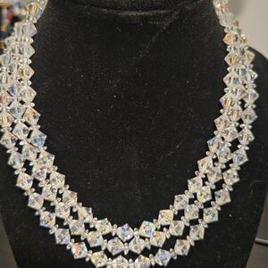 Elegant Silver Crystal Necklace